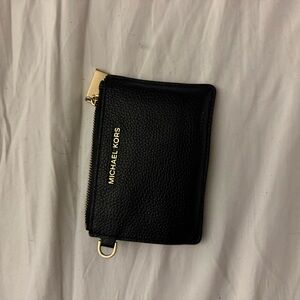Michael Kors Black Pebbled Leather Pouch